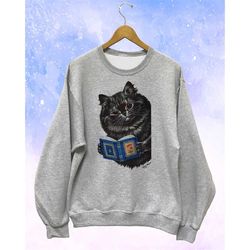 Cat and Mushroom Book Sweatshirt Unisex - Louis Wain