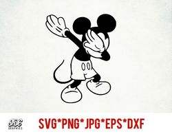 Dabbing Mickey instant download digital file svg, png, eps, jpg, and dxf clip art for cricut silhouette and other cuttin