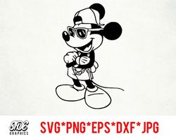 Cool Mickey instant download digital file svg, png, eps, jpg, and dxf clip art for cricut