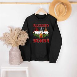 Blessed Nonna Christmas Sweatshirt, Gnomes Christmas Shirt, Christmas Gift, Christmas Nonna,Nonna Gnomes Shirt,Cute Nonn