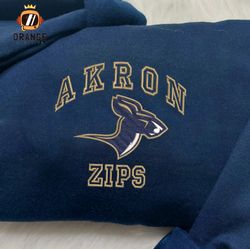 NCAA Akron Zips Embroidered Sweatshirt, Embroidered Shirt, NCAA Akron Zips Embroidered Hoodie, Unisex T-Shirt