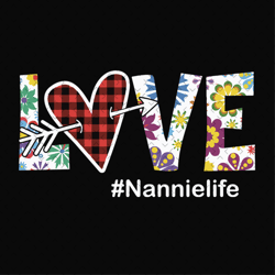 Love nannie life, svg Files For Silhouette, Files For Cricut, svg, dxf, eps, png Instant Download