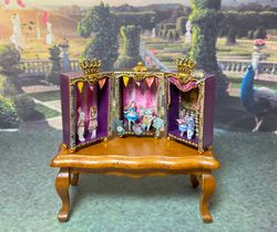 puppet theaters based on the fairy tale "alice". scale 1:12.