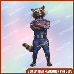 Marvel Guardians of the Galaxy Vol. 3 Rocket Hero Pose png, PNG High Quality, PNG, Digital Download