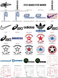 Collection SHOE BRAND LOGOS Embroidery Machine Designs PES JEF HUS DST EXP VIP XXX