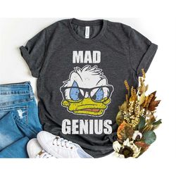 Retro Donald Duck Nerdy Mad Genius Shirt / Disney Bookish T-shirt / Walt Disney World / Magic Kingdom / Disneyland Trip
