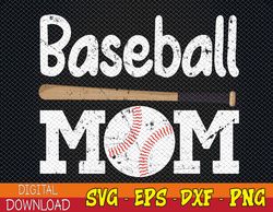Baseball Mom Leopard Print Baseball Mama Mother's Day Svg, Eps, Png, Dxf, Digital Download