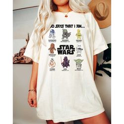 Comfort Colors Star Wars Characters Shirt, Disney God Says That I Am Shirt Shirt, Disney Baby Yoda Darth Vader Shirt, St