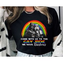Star Wars Lgbt Darth Vader Stormtrooper Gay Side Shirt /  Star Wars Pride T-shirt / May The 4th / Galaxy's Edge / Lgbt M
