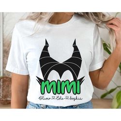 Custom Disney Villains Maleficent Sleeping Beauty Mimi Shirt /Personalized Nickname T-shirt / Mommy And Me Matching Tee