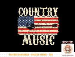 Country Music Retro Vintage Guitar American Flag png