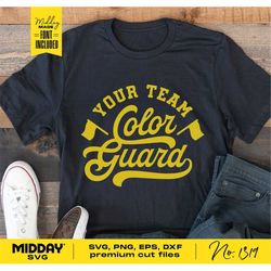 Color Guard Svg Png, Dxf Eps, Team Template Shirts, Svg For Cricut, Color Guard Mom or Dad, Sublimation, Color Guard Cut