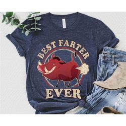 Retro 90s The Lion King Pumbaa Best Farter Ever Shirt / Disney Dad T-shirt / Funny Father Shirt / Father's Day Gift Idea