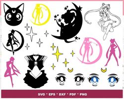 200 Sailor Moon svg, Feminist svg, Girls svg, woman svg, equal rights svg, gender balance sticker