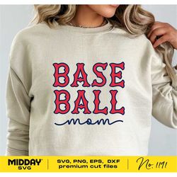 Baseball Mom Svg, Png Ai Eps Dxf, Baseball Cricut Cut Files, Silhouette, Baseball Mom Shirt Png, Design for Tumbler, Swe