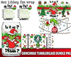 Grinchmas Tumblerglass bundle png