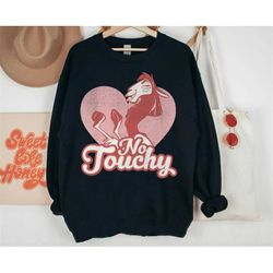 Retro Kuzo Llama No Touchy Love Heart Sweatshirt / The Emperor's New Groove T-shirt / Disney Valentine Tee / Disneyland