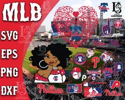 Philadelphia Phillies svg dxf eps png, MLB bundle svg