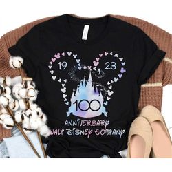 Mickey Head Walt Disney Company 100th Anniversary Shirt / Disney 100 Years Of Wonder T-shirt / Disneyland Platinum Trip