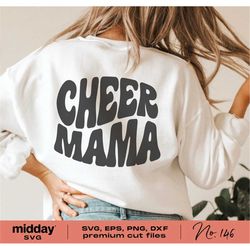 Cheer Mama Svg, Png Dxf Eps, Cheer Mom Svg, Cheerleader Mom, Cricut Cut File, Silhouette, Cheerleader Svg, Retro Stacked