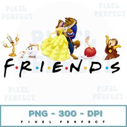 Beauty And The Beast Friends Png, Funny Disney Png, Funny Friends Png, Funny Disney Vacation Png, Disney World Png