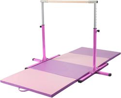 Adjustable height horizontal bar gymnastics training