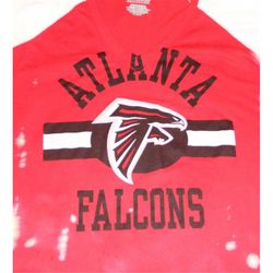 Ladies XL Atlanta Falcons v neck tie dye t-shirt