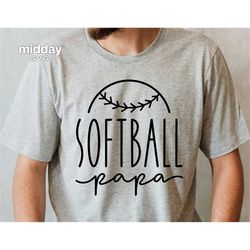 Softball Papa Svg, Png Ai Eps Dxf, Cricut Cut Files, Silhouette, Softball Papa Shirt Png, Design for Tumbler, Sweatshirt