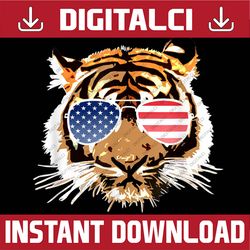American Tiger 4th of July US Patriotic Pride 4th Of July, Memorial day, American Flag, Independence Day PNG File Sublim
