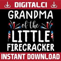 Grandma of the little firecracker shirt funny 4th of july 4th Of July, Memorial day, American Flag, Independence Day PNG