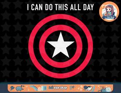 Marvel Captain America I Can Do This All Day Vintage Shield T-Shirt copy png
