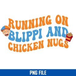 Running On Blippi And Chicken Nugs Png, Blippi Png Digital File