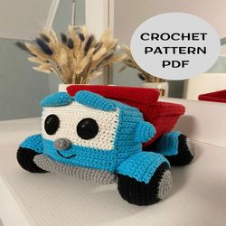 Amigurumi, crocheted truck, crochet toy, crochet pattern, pattern crochet toy, PDF crochet pattern, amigurumi pattern