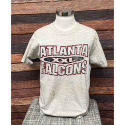 Vintage Atlanta Falcons Champion NFL Football Sports 1990s Crewneck Tee Tshirt - Vintage Falcons Tshirt - Vintage distre