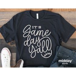 It's Game Day Y'all Svg, Game Day Baseball Svg, Png Eps Dxf, Baseball Mom Shirt, Baseball Cricut Cut Files, Silhouette,