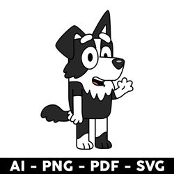 Bluey Mackenzie Svg, Mackenzie Dog Svg, Mackenzie Svg, Bluey Svg, Bluey Dog Svg, Cartoon Svg - Digital File