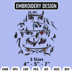 All Eyes On Me Embroidery Designs, Eye Logo Embroidery Files, Naruto Machine Embroidery Pattern, Digital Download