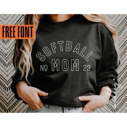 Softball Mom Svg, Softball Mom Shirt Png, Dxf Eps Ai, Design for Tumbler, Sublimation, Cricut Cut Files, Silhouette, Sof