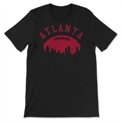 Vintage Atlanta Georgia Football City Skyline Gameday Tailgating Football Fan Gift Unisex T-Shirt