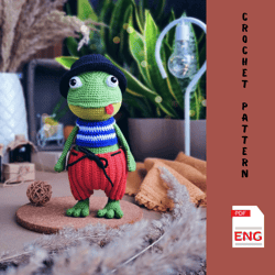 Crochet frog PDF pattern. New Best amigurumi toy.