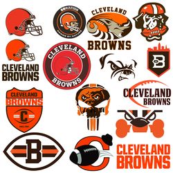 Cleveland Browns Bundle Svg, Sport Svg, NFL svg, American Football Svg, NFL Bundle Svg File Cut Digital Download