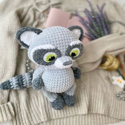 CROCHET PATTERN raccoon / Amigurumi pattern animals / Crochet pattern toy raccoon / plush toy tutorials raccoon/ Pattern