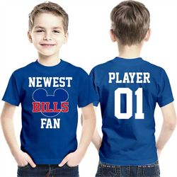 Bills mickey shirt, Newest Buffalo fan, personalized jersey, Funny Kids Infant, Kids Bills Fan, Buffalo shirt, mickey cu