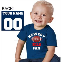 Bills baby shirt infant t-shirt sport customized personalized name and number child boy kid's shower