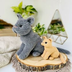 crochet pattern cat / crochet pattern plush toy cat / amigurumi stuff toys tutorial / crochet realistic cat