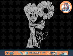 Marvel Guardians Of The Galaxy Groot Flower Stamp T-Shirt copy png