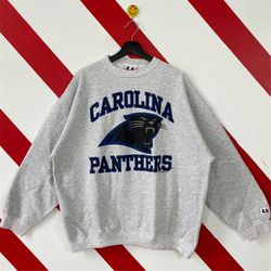 Vintage 90s Carolina Panthers Sweatshirt Panthers Crewneck Carolina Panthers Sweater Pullover Sportswear NFL Panthers Pr