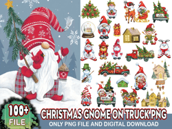 Christmas Gnome On Truck Png, Christmas Png, Xmas Png, Merry Christmas Png, Gnome Svg, Santa Png, Christmas Clipart, Chr