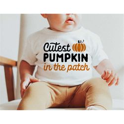 Cutest Pumpkin in the Patch SVG, Baby's First halloween Png, Cricut Cut Files, Silhouette, Fall Digital Downloads, Autum