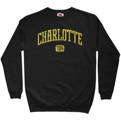 Charlotte 714 Sweatshirt - Men S M L XL 2x - Crewneck Charlotte NC Shirt - North Carolina